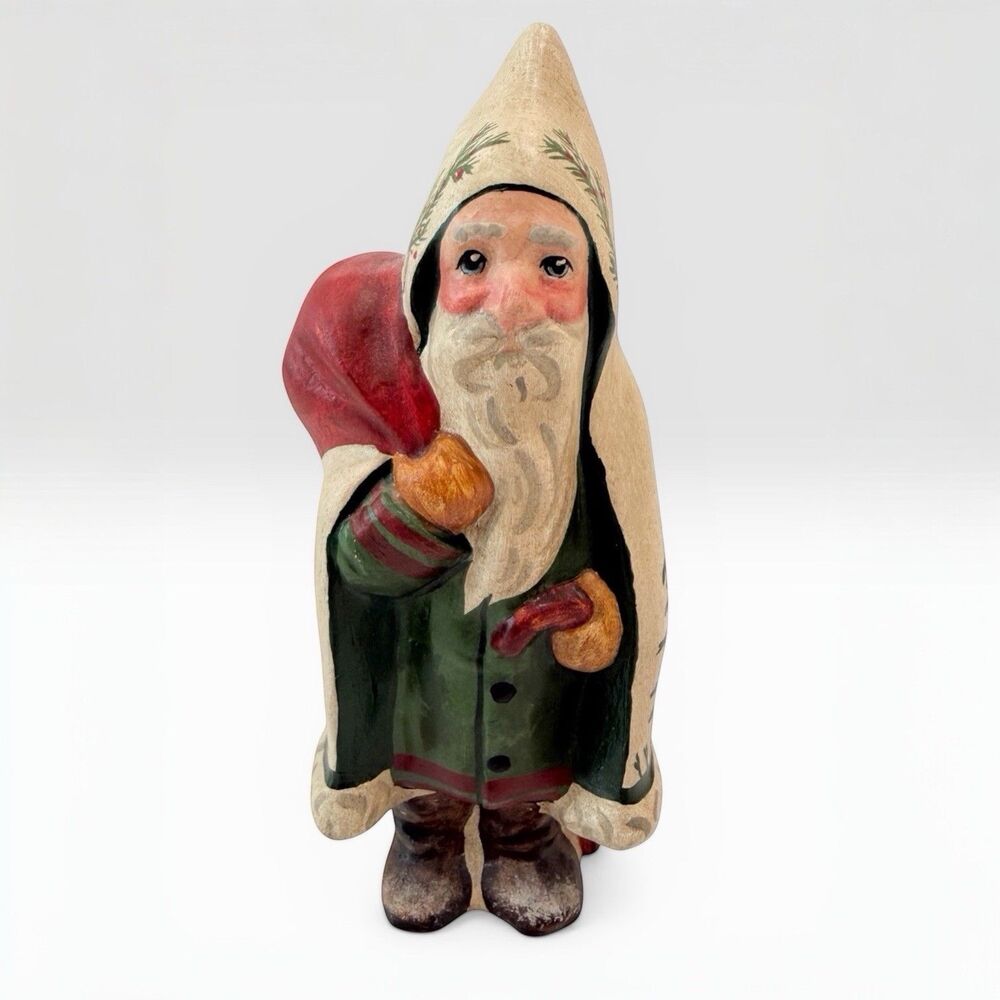 Vaillancourt Folk Art Chalkware Father Christmas Santa 1991 561 Scherenschnitte